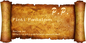 Pinti Pantaleon névjegykártya